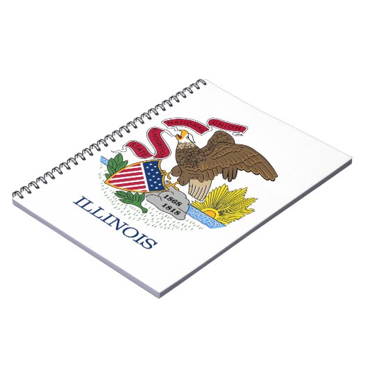 Carnet avec le drapeau de l'Illinois State (Côté gauche)