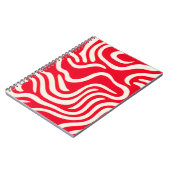 Carnet avec Motif Abstrait rouge et blanc (Côté gauche)