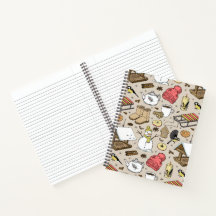 Carnet avec motif rétro de noël sur la couverture