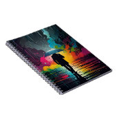 Carnet avec scène de pluie vibrante (Côté Droit)