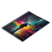 Carnet avec scène de pluie vibrante (Côté gauche)