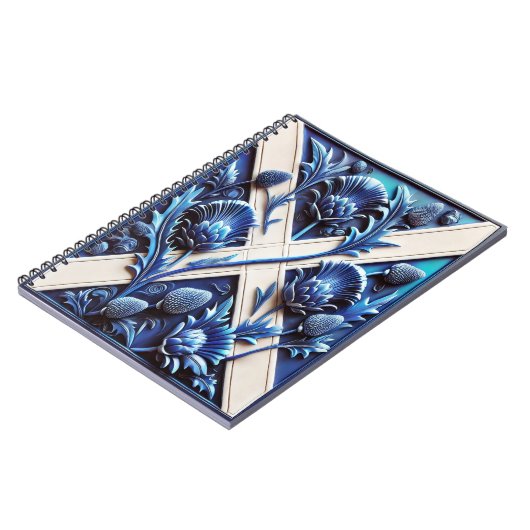 Carnet avec Scottish Thistles Design moderne (Côté gauche)