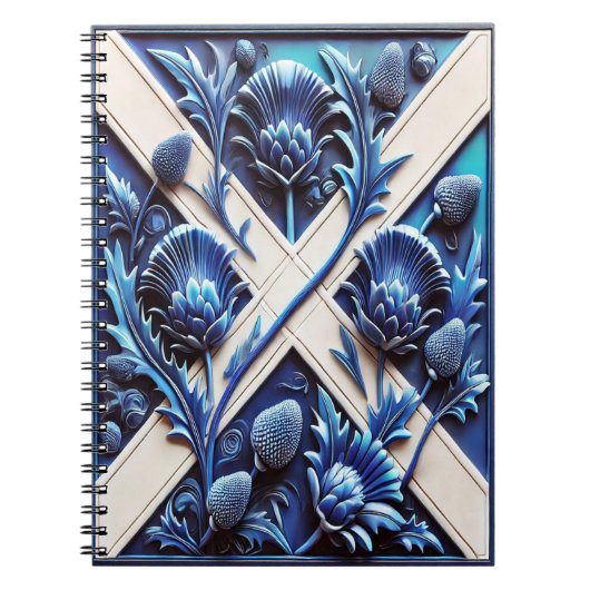 Carnet avec Scottish Thistles Design moderne (Devant)