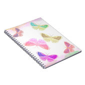 Carnet avec six papillons de différentes couleurs (Côté Droit)