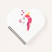 Carnet avec une licorne pour une fille. (Devant)
