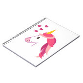 Carnet avec une licorne pour une fille. (Côté gauche)