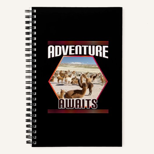 Carnet Aventure Await - Alpaca Llama Travel (Recto)