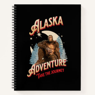 Carnet Aventure Bigfoot en Alaska Art Rétro de la Nature