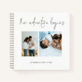 Carnet Aventure Commence Script Baby First Year 2 Photos (Devant)