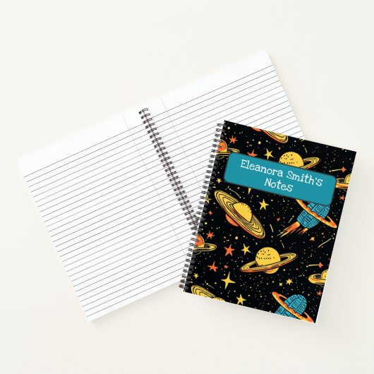 Carnet Aventure Cosmique I Espace Dessiné à la Main (Intérieur)