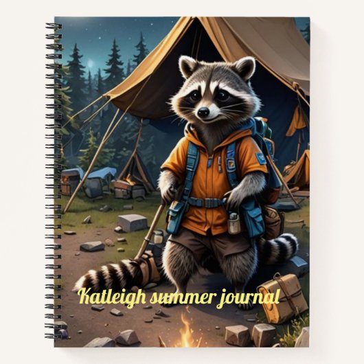 Carnet aventure de camping raccoon (Devant)