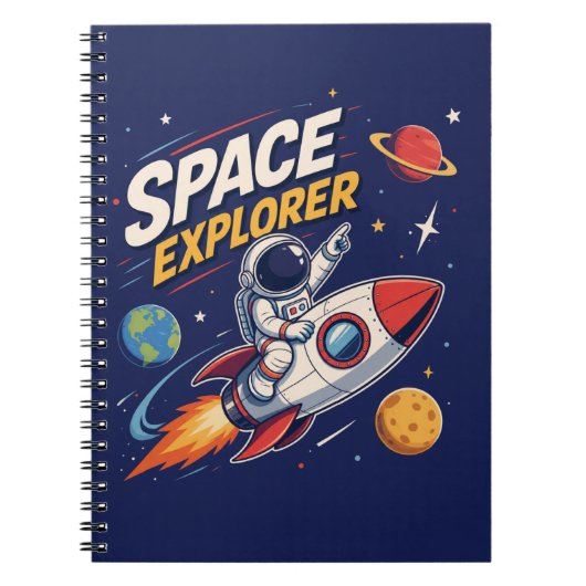 Carnet Aventure de fusée d'explorateur spatial (Devant)