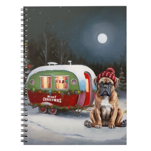 Carnet Aventure de Noël de la caravane Boxer d'hiver (Devant)