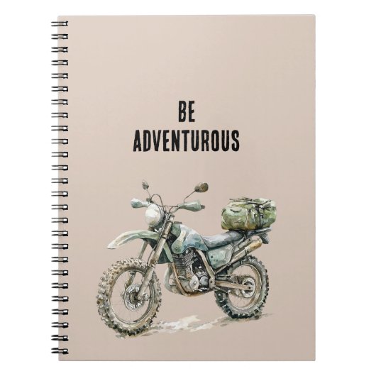 Carnet Aventure en moto verte (Devant)