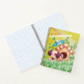 Carnet Aventure mignon chien avec nom de la maison (Intérieur)