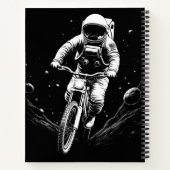 Carnet Aventure spatiale en vélo d'astronaute cosmique (Dos)
