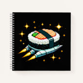 Carnet Aventure Sushi 8 bits - Art Pixel Rétro (Devant)