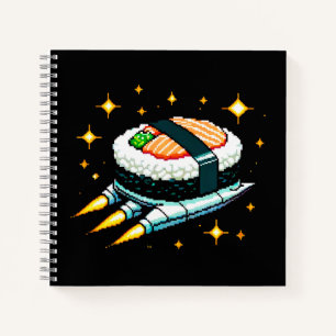 Carnet Aventure Sushi 8 bits - Art Pixel Rétro