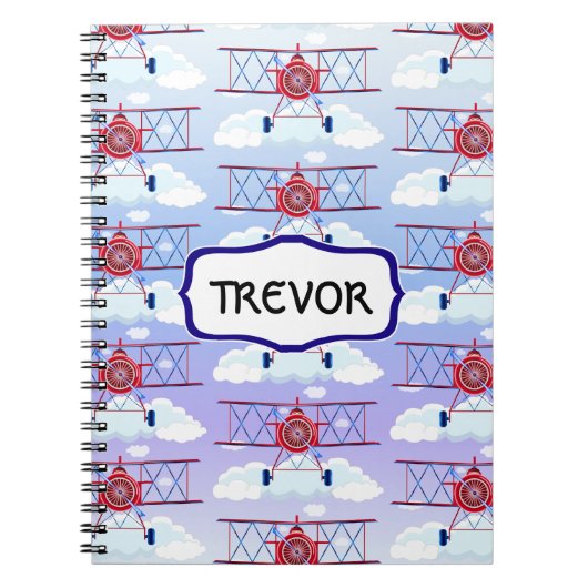 Carnet Aventure vintage de voyage d'aviateur d'avion (Devant)