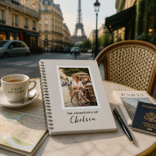 Carnet Aventures de voyage avec timbre-poste