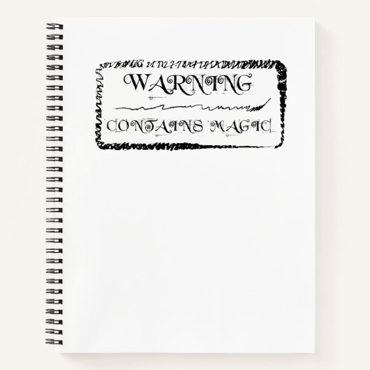 Carnet Avertissement : contient la magie (Devant)