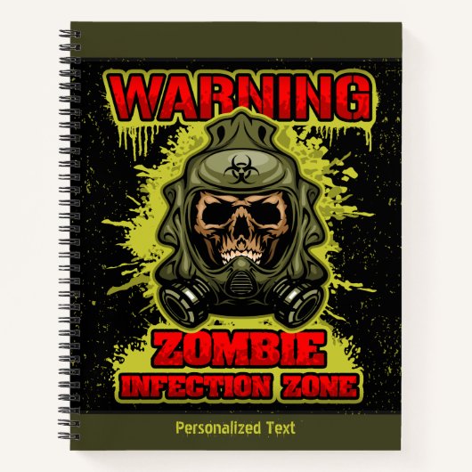 Carnet Avertissement Zombie Infection Zone (Devant)