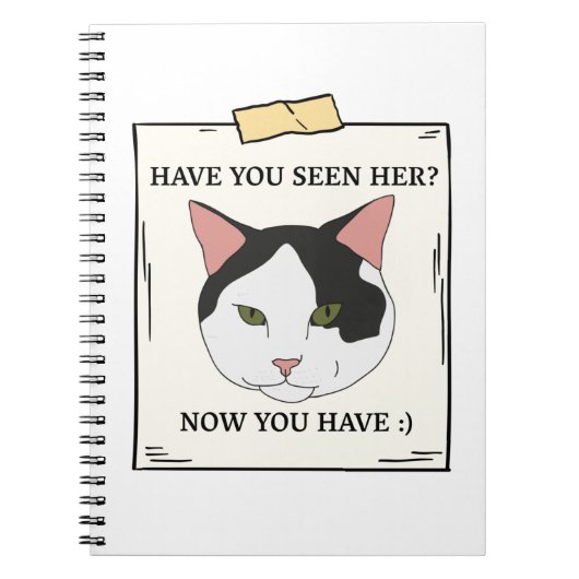 Carnet Avez-Vous Vu Chat Maintenant Vous Avez Un Animal R (Devant)