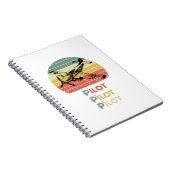 Carnet Avion contre un coucher de soleil Vintage rétro, A (Côté Droit)