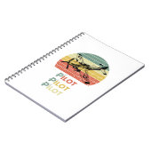 Carnet Avion contre un coucher de soleil Vintage rétro, A (Côté gauche)