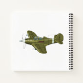 Carnet Avion de chasseur rétro-dessiné (Dos)