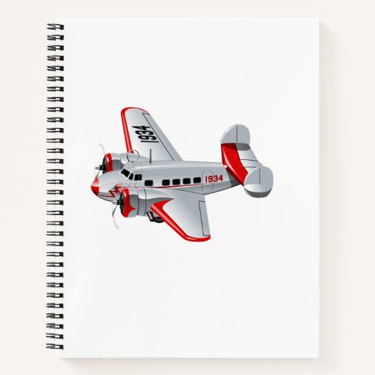 Carnet Avion rétro de dessin (Devant)