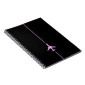 Carnet Avion rose minimaliste (Côté Droit)