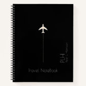 Carnet avion voyage noir (Devant)