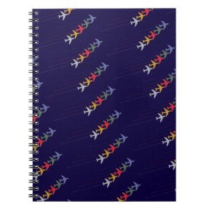 Carnet avions de voyage colorés