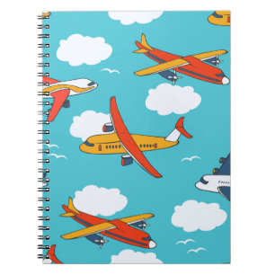 Carnet Avions et nuages, fond d'écran enfantin sans coutu