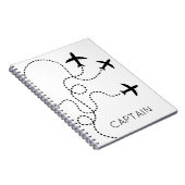 Carnet Avions Volant Coeur Capitaine NOM Aviation Fun N (Côté Droit)