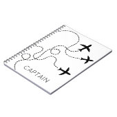 Carnet Avions Volant Coeur Capitaine NOM Aviation Fun N (Côté gauche)