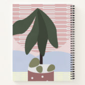 Carnet Avocado Tree Blush Géométrique Atténué  (Dos)