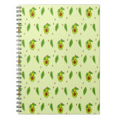Carnet Avocat Cute kawaii vert (Devant)