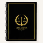 Carnet Avocat des services juridiques professionnels Blac (Devant)