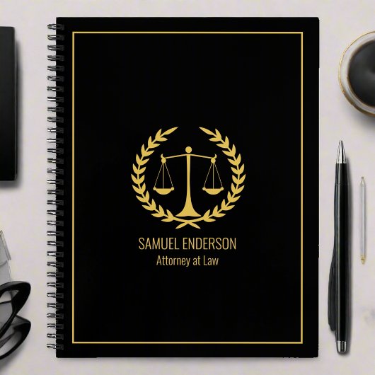 Carnet Avocat des services juridiques professionnels Blac