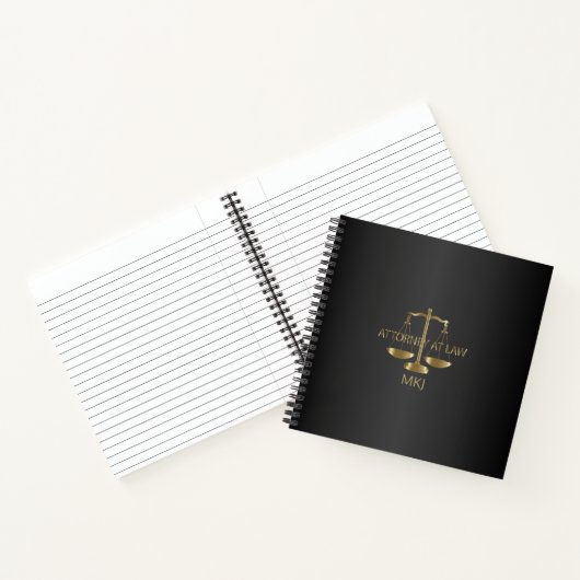 Carnet Avocat Monogram - Noir et Or (Intérieur)