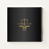 Carnet Avocat Monogram - Noir et Or (Dos)