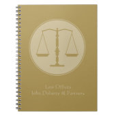 Carnet Avocat personnalisé | Scales de justice (Devant)