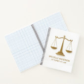 Carnet Avocat professionnel Avocat Or et blanc (Intérieur)