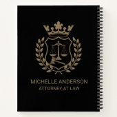 Carnet Avocat professionnel branché noir (Dos)
