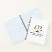 Carnet Avocat professionnel Procureur noir et blanc (Intérieur)