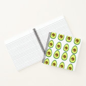 Carnet Avocat vert tranché sur blanc (Intérieur)