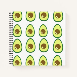 Carnet Avocat vert tranché sur blanc