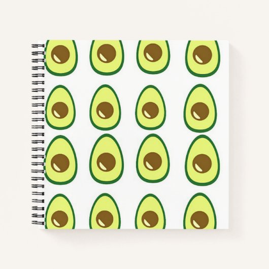 Carnet Avocat vert tranché sur blanc (Devant)